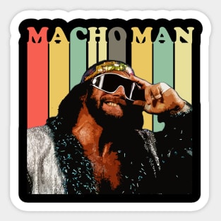 Retro Macho Man Sticker